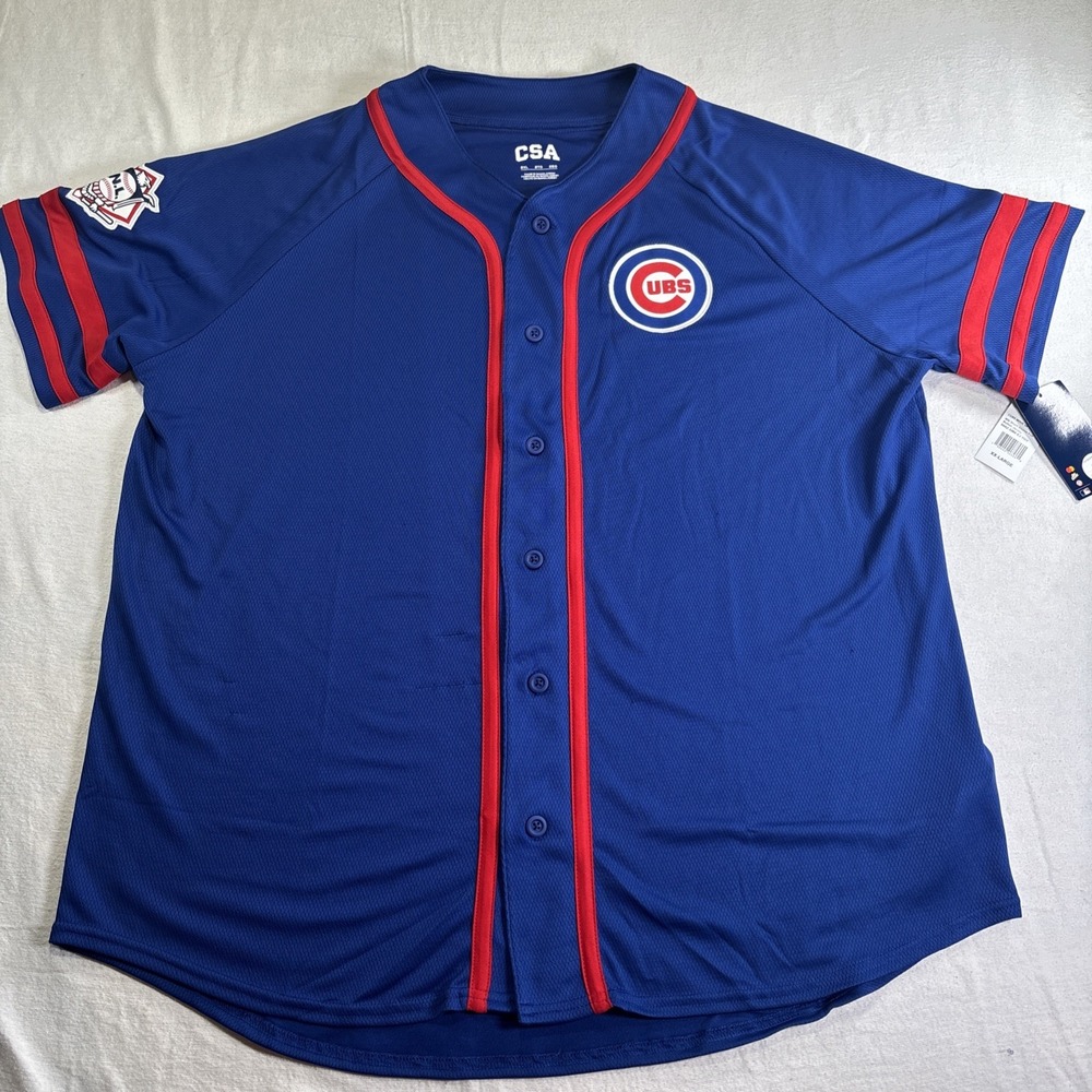 Chicago Cubs CSA Jersey Men's 2XL Blue Short Sleeve MLB Baseball